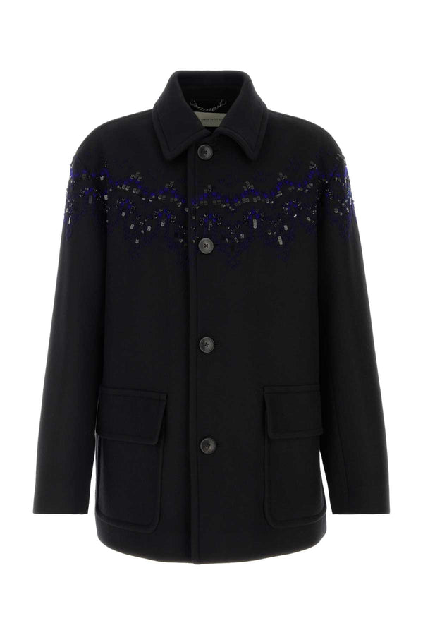 Black Wool Blend Randale Coat Cappotti