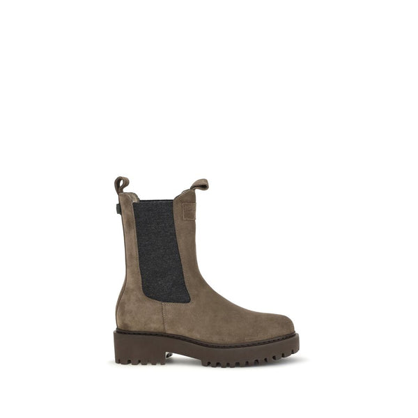 Brown Calf Leather Bos Taurus Ankle Boots