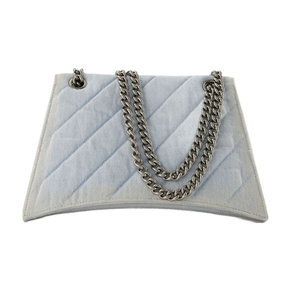 Balenciaga cotton shoulder bag in blue