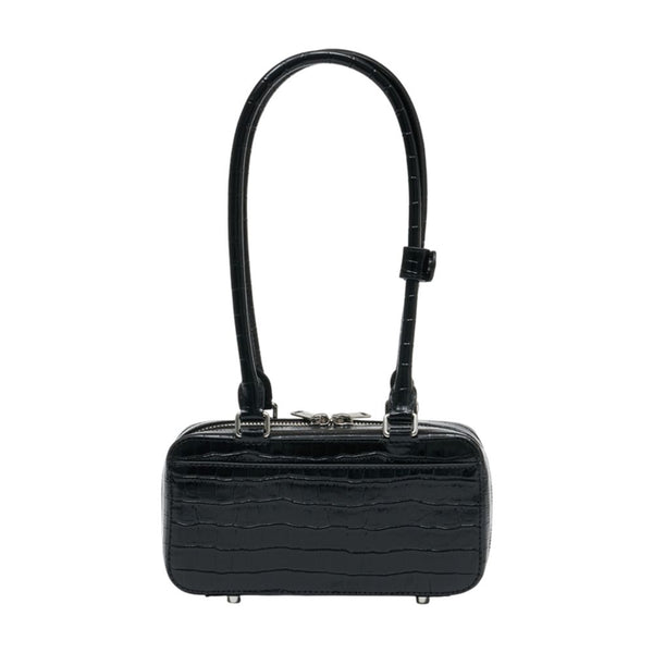Self-Portrait Leather shoulder bag in black