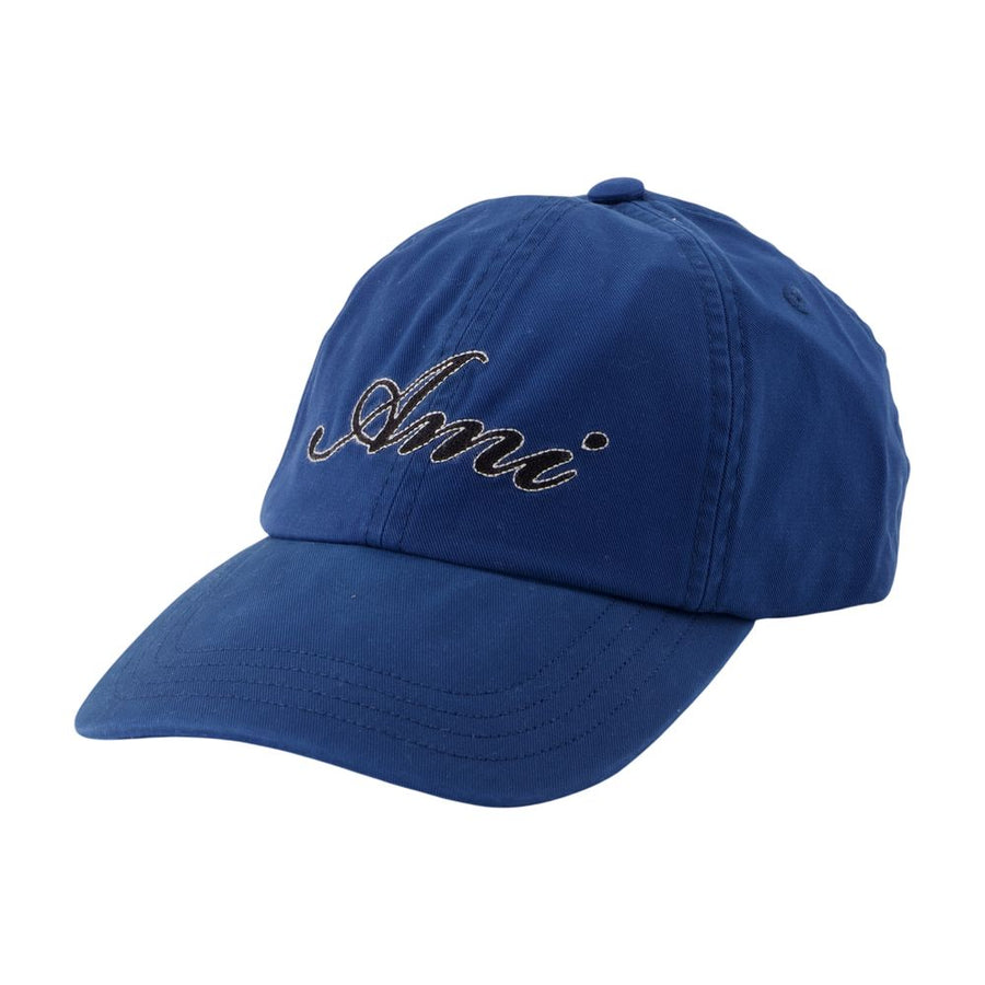AMI Paris UCP289.AW0052-A340 cotton baseball cap in blue