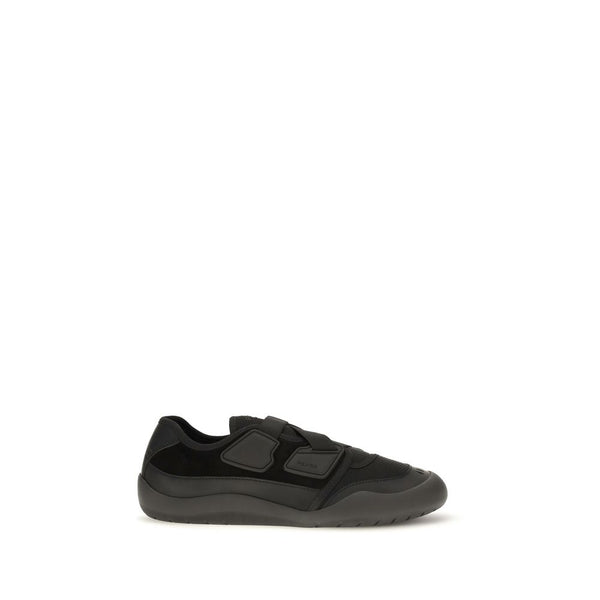Black Nylon Low Top Sneakers