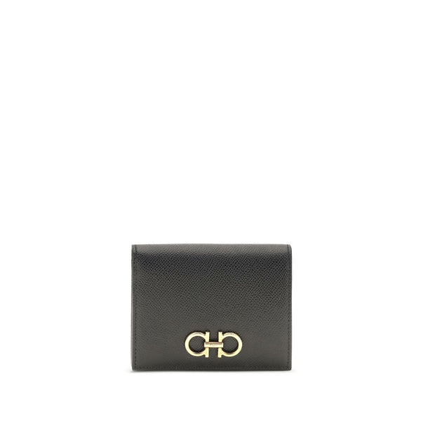Ferragamo 100% Calf Leather Bos Taurus wallet in black