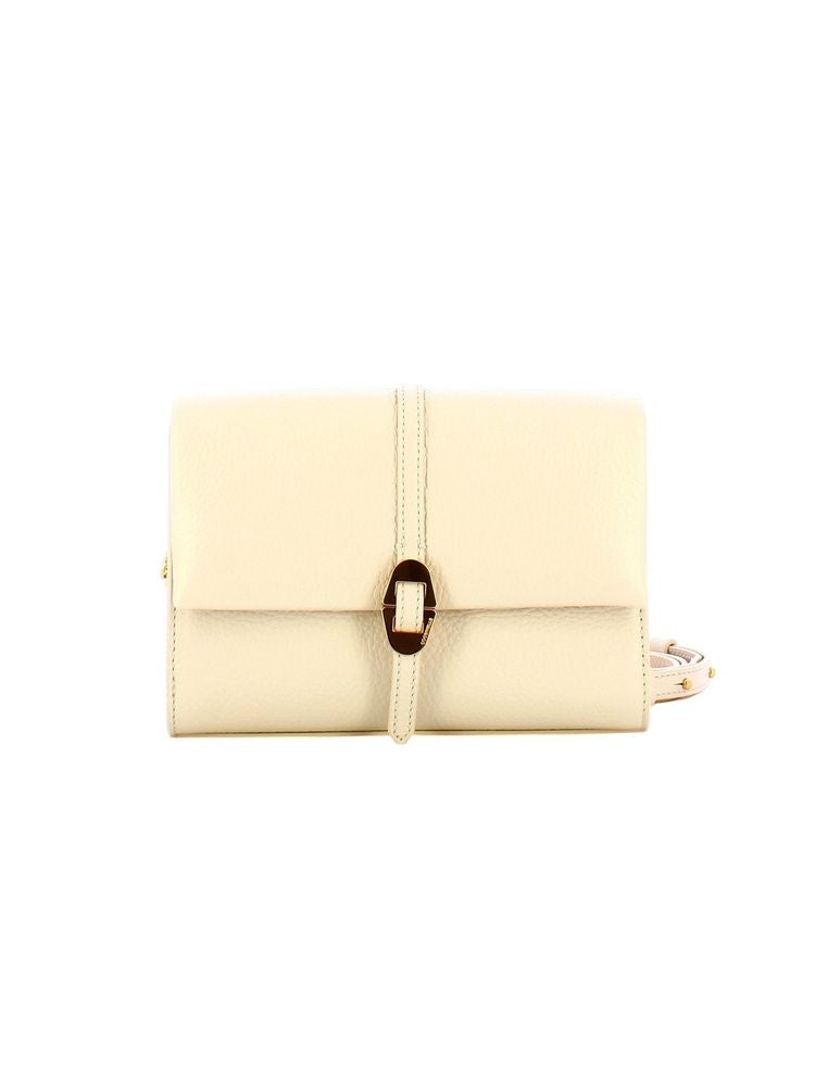 Coccinelle 100% Cow Leather crossbody bag in white