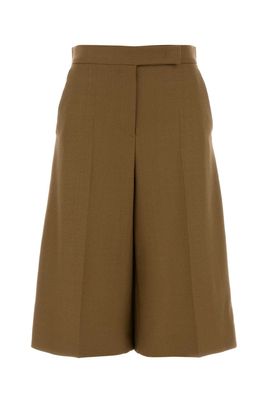 Biscuit Wool Superbo Bermuda Shorts Cammello Exterior: Virgin