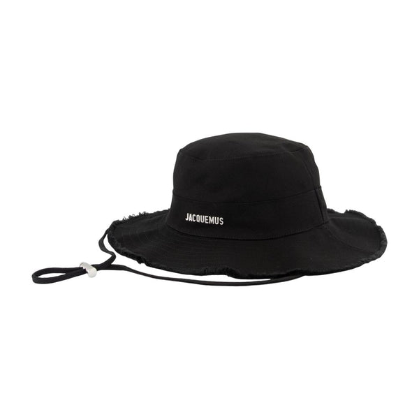 Jacquemus ACU00002AE00014-990 cotton bucket hat in black