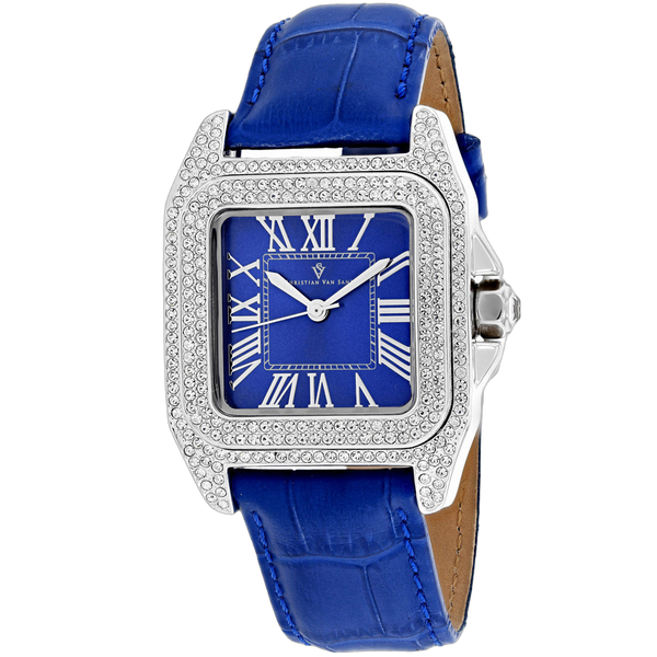 Christian Van Sant Brass case watch in blue