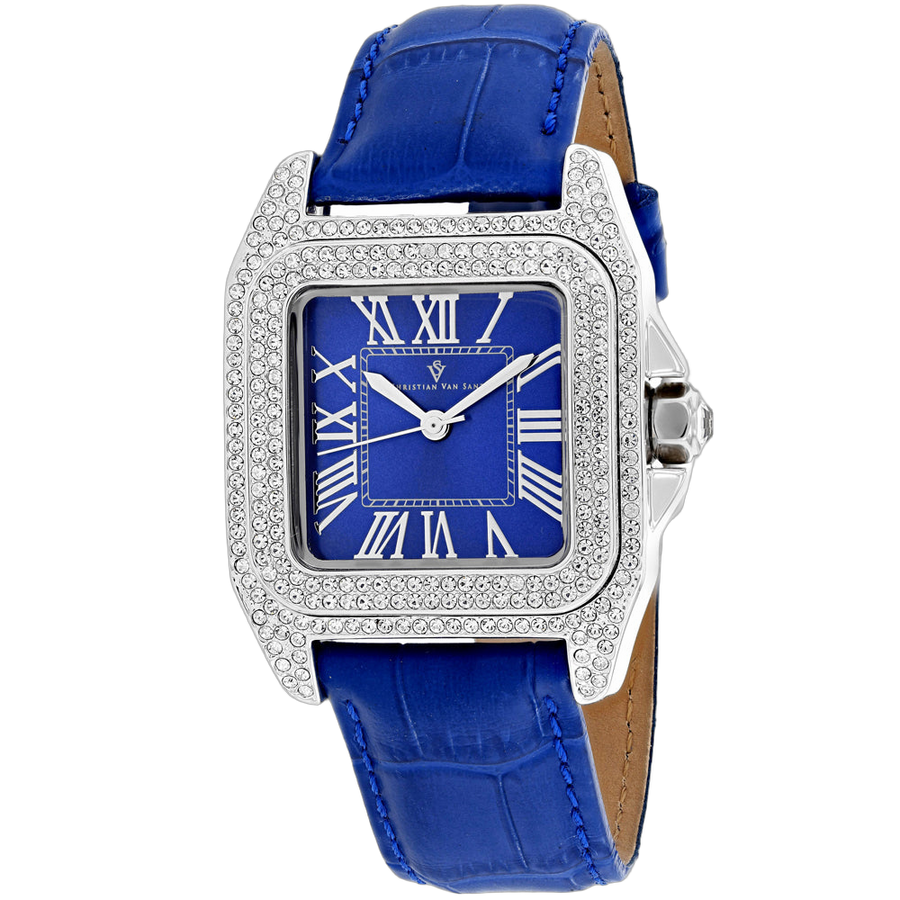 Christian Van Sant Brass case watch in blue