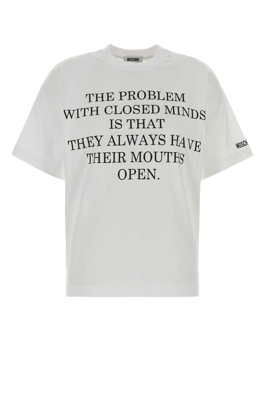 White Cotton Oversize T-Shirt Fantasiabianco Exterior