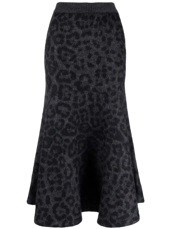 Valentino Mohair-wool blend skirt in gray