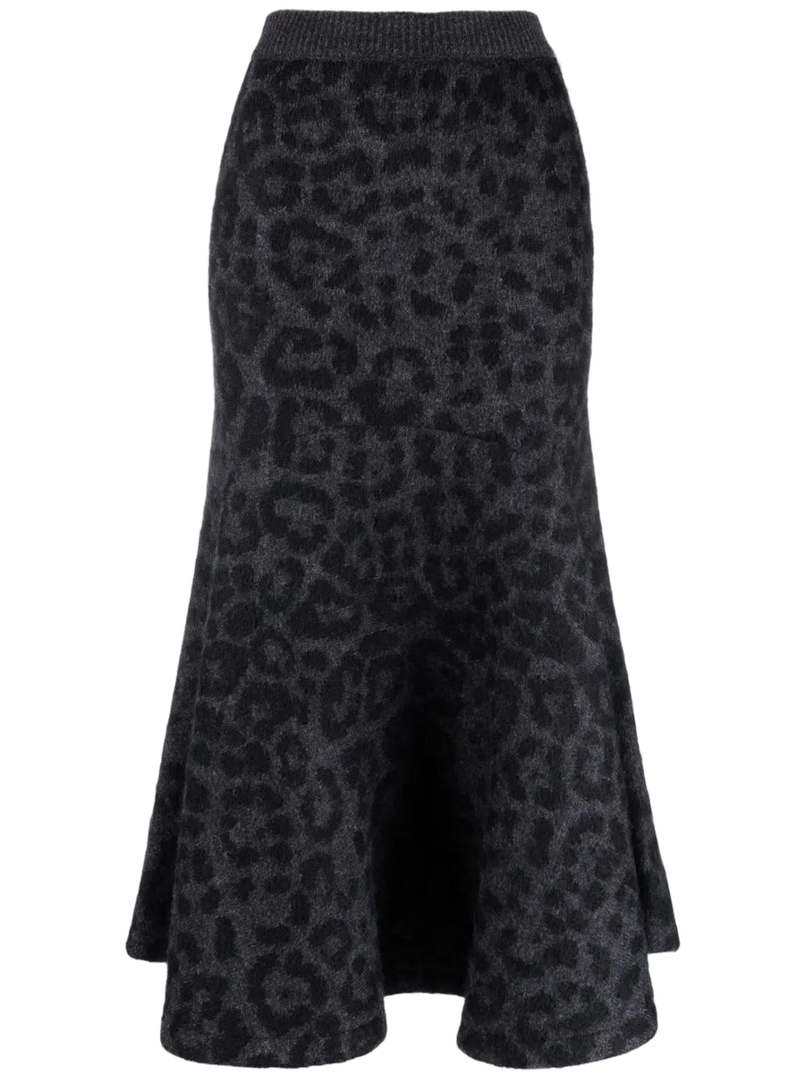 Valentino Mohair-wool blend skirt in gray