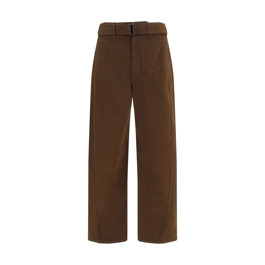 Lemaire 100% Cotton trousers in brown