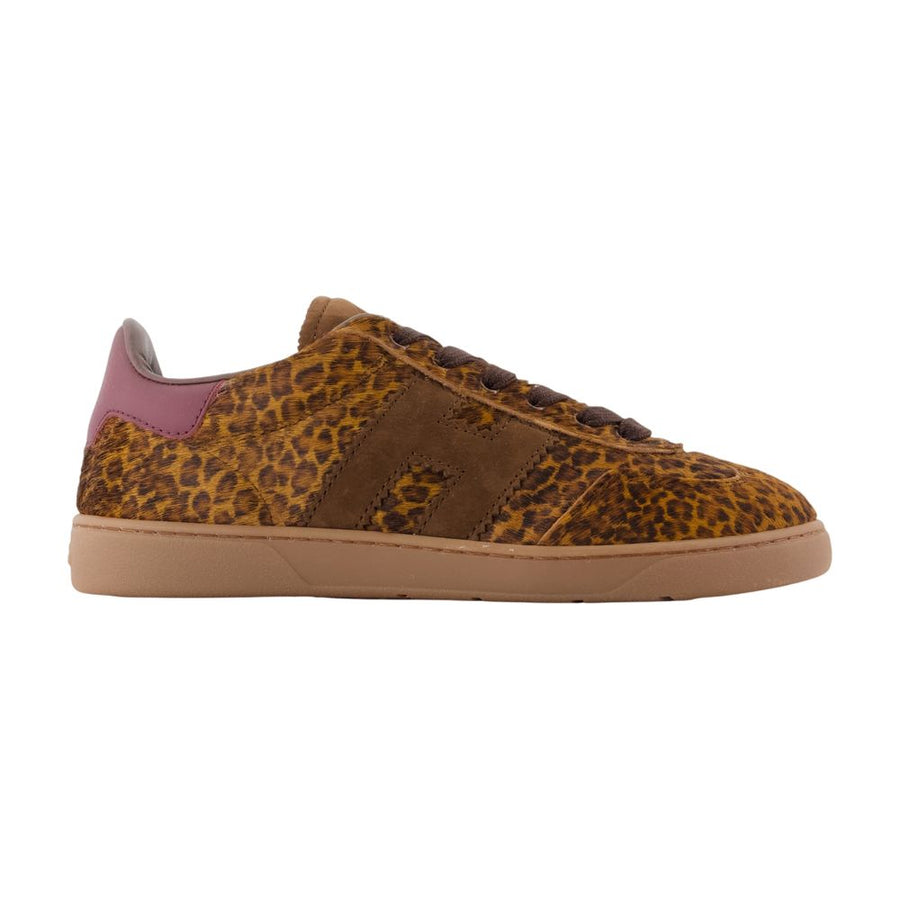 Cool Allacciato H Sneakers - Hogan Leather Brown Goatskin Shoes /