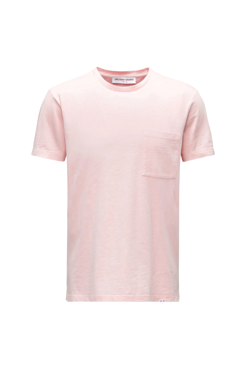 Orlebar Brown 100% Cotton Organic Slub t-shirt in pink