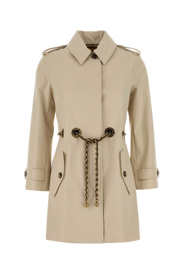 Sand Gabardine Stonehaven Trench Coat Stonebeige Exterior: Cotton