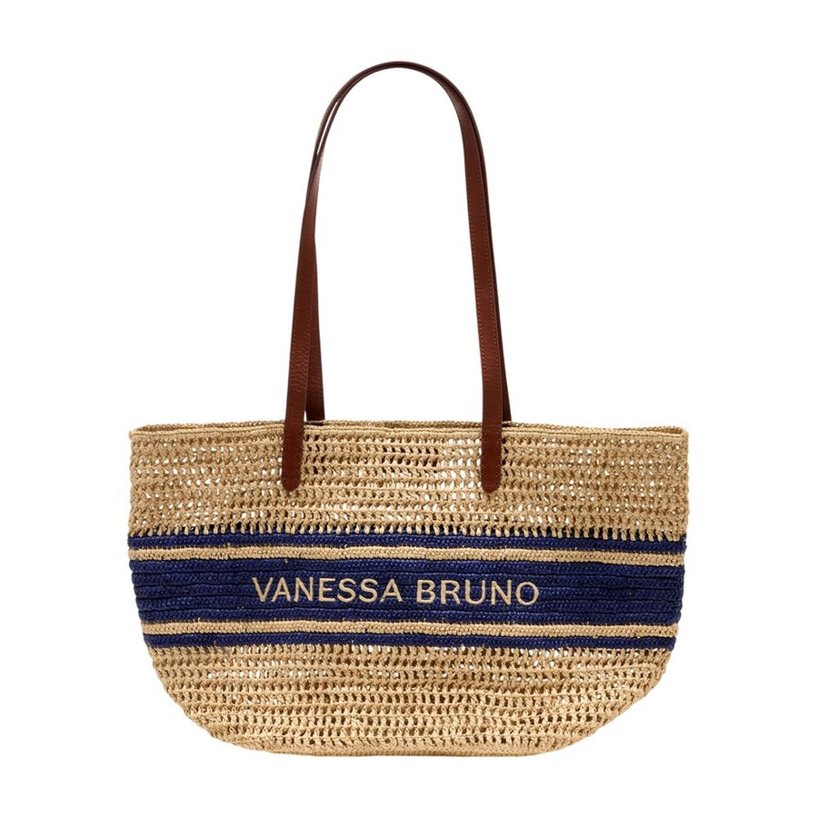 Vanessa Bruno raffia tote bag in beige