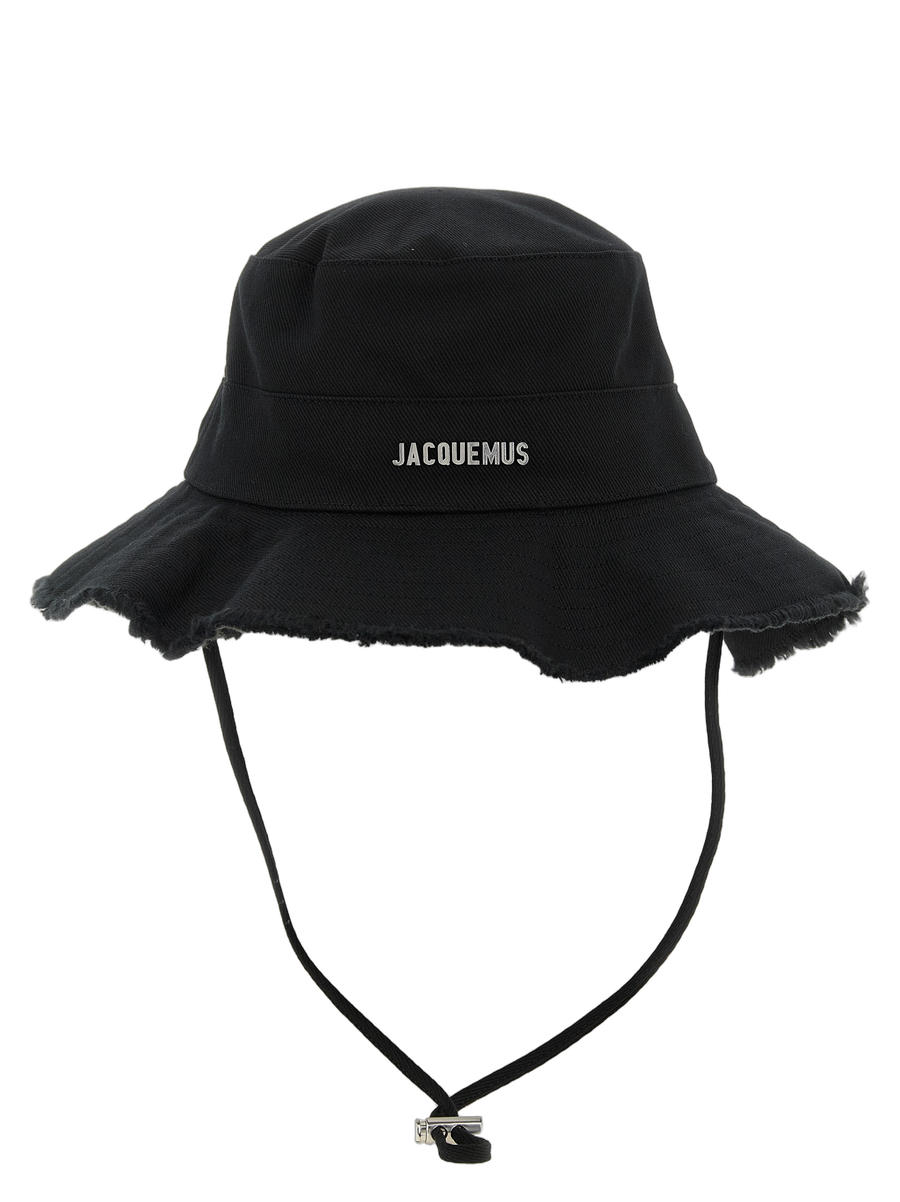 Jacquemus JA315417BM 100% Cotton bucket hat in black