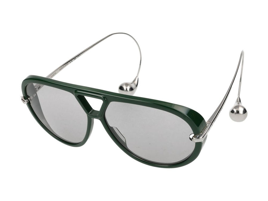 Sunglasses Bottega Veneta Bv1273s 008 Green Silver Grey 63-12-180 Acetate