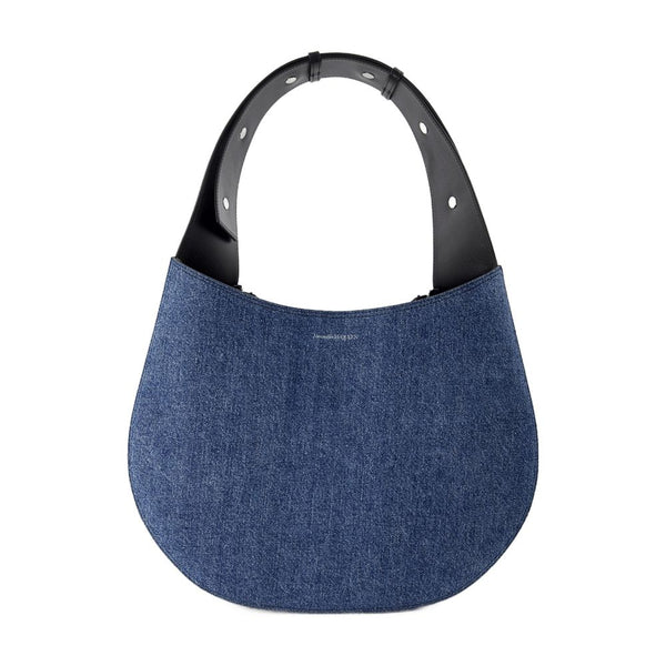 Alexander McQueen Canvas hobo bag in blue