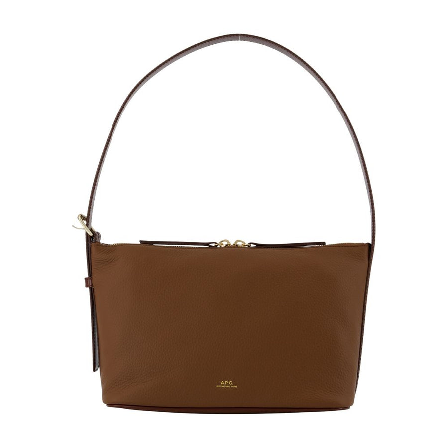 A.P.C. calfskin shoulder bag in brown