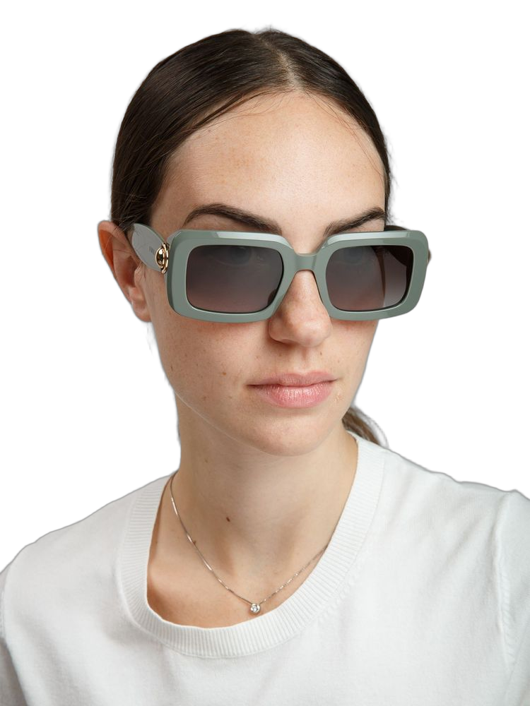 Furla SFU980 Cellulose Acetate frame sunglasses in green