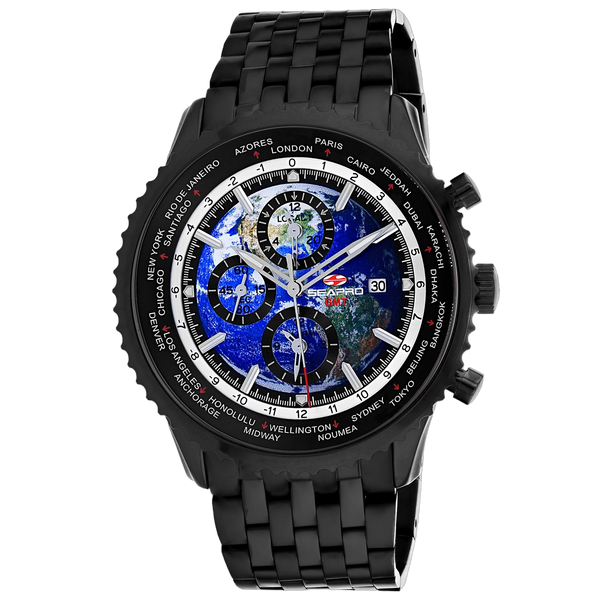 Seapro Stainless steel case watch in blue