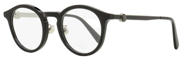 Moncler Round Eyeglasses Ml5175h 001 Black 49mm Plastic(acetate)/metal
