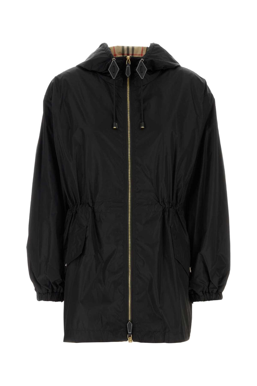 Burberry 100% Nylon raincoat in black