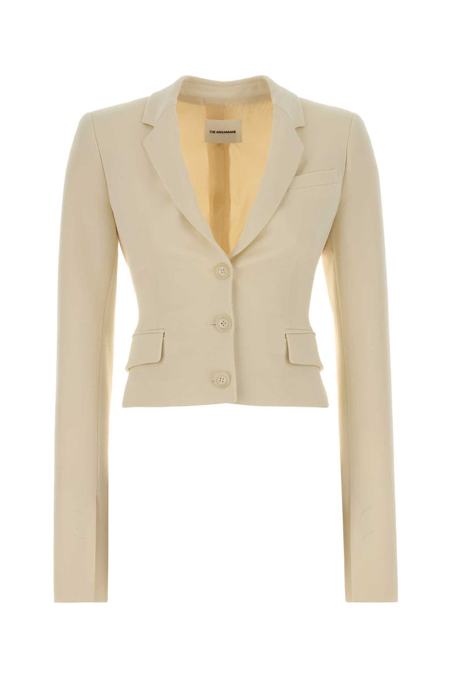 Cream Crepe Zefira Blazer Milk Giacche E Gilet