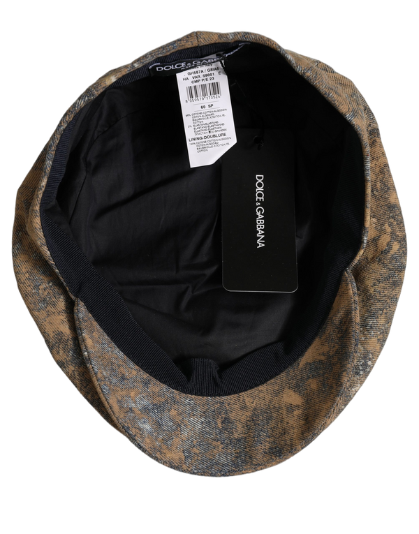 Dolce & Gabbana HAT10040 98% Cotton flat cap in brown