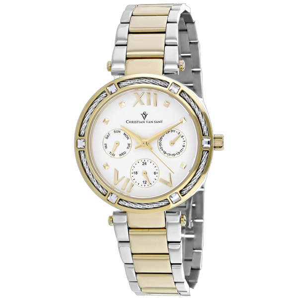 Christian Van Sant Stainless steel case watch in white