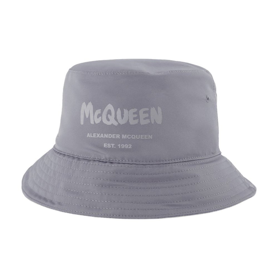 Alexander McQueen 667779 Synthetic bucket hat in gray