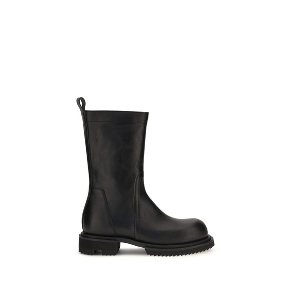 Rick Owens UPPER 100% Calf Leather Bos Taurus SOLE 100% Rubber boots in black