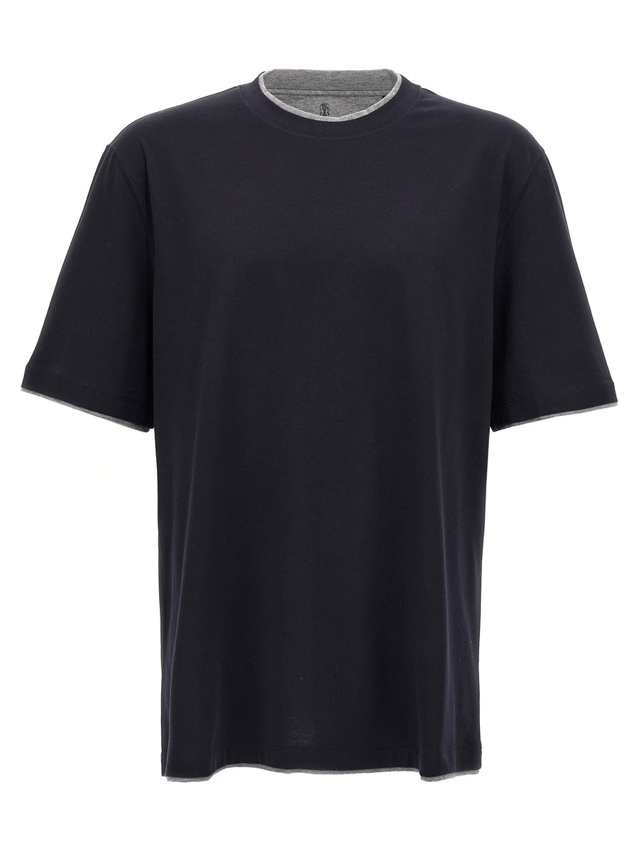 Brunello Cucinelli 100% Cotton t-shirt in navy