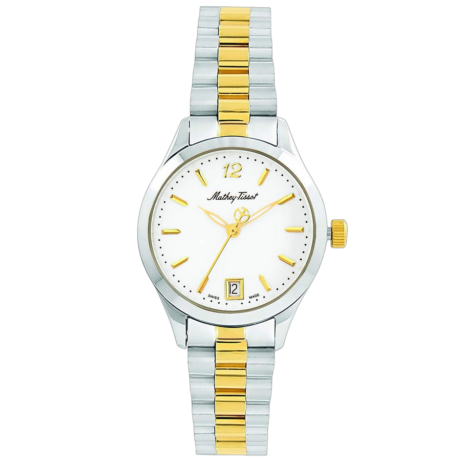 Mathey Tissot Stainless steel case watch in white