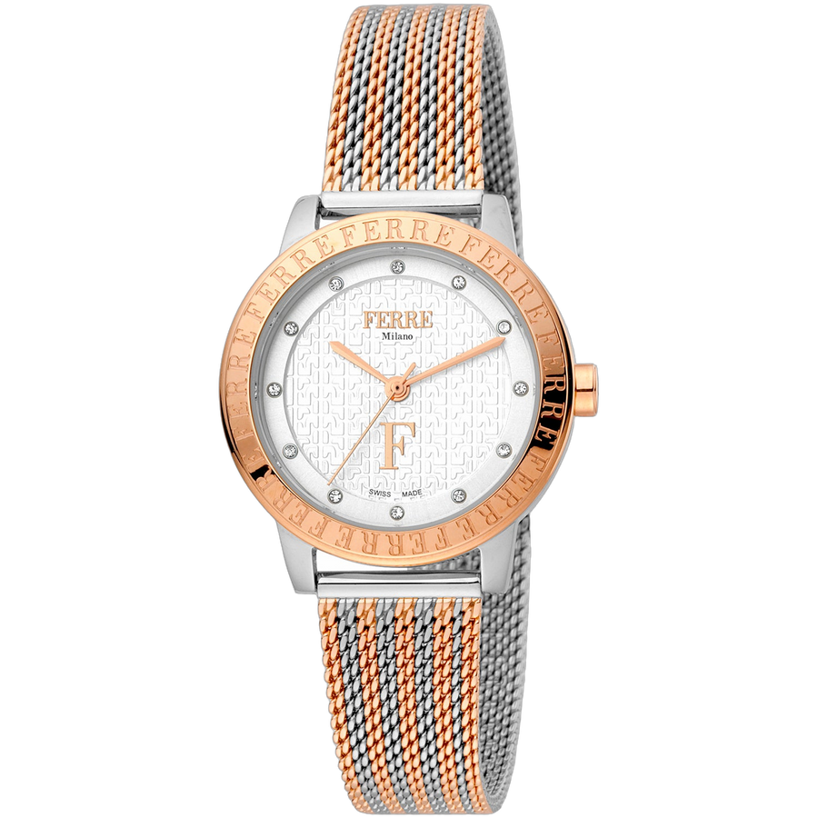 Ferre Milano Stainless steel case watch in white
