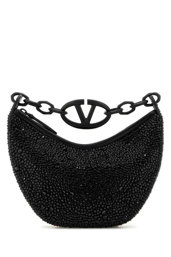 Valentino Garavani Hobo Exterior: 100% Leather hobo bag in black