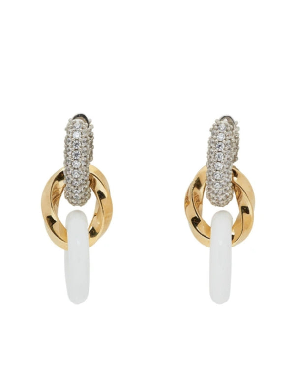 Bottega Veneta Cubic zirconia earrings in gold