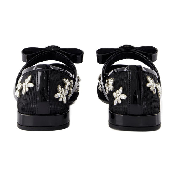 Versace Calfskin flat in black