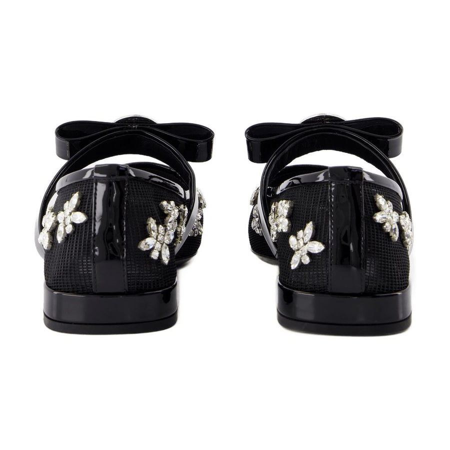 Versace Calfskin flat in black