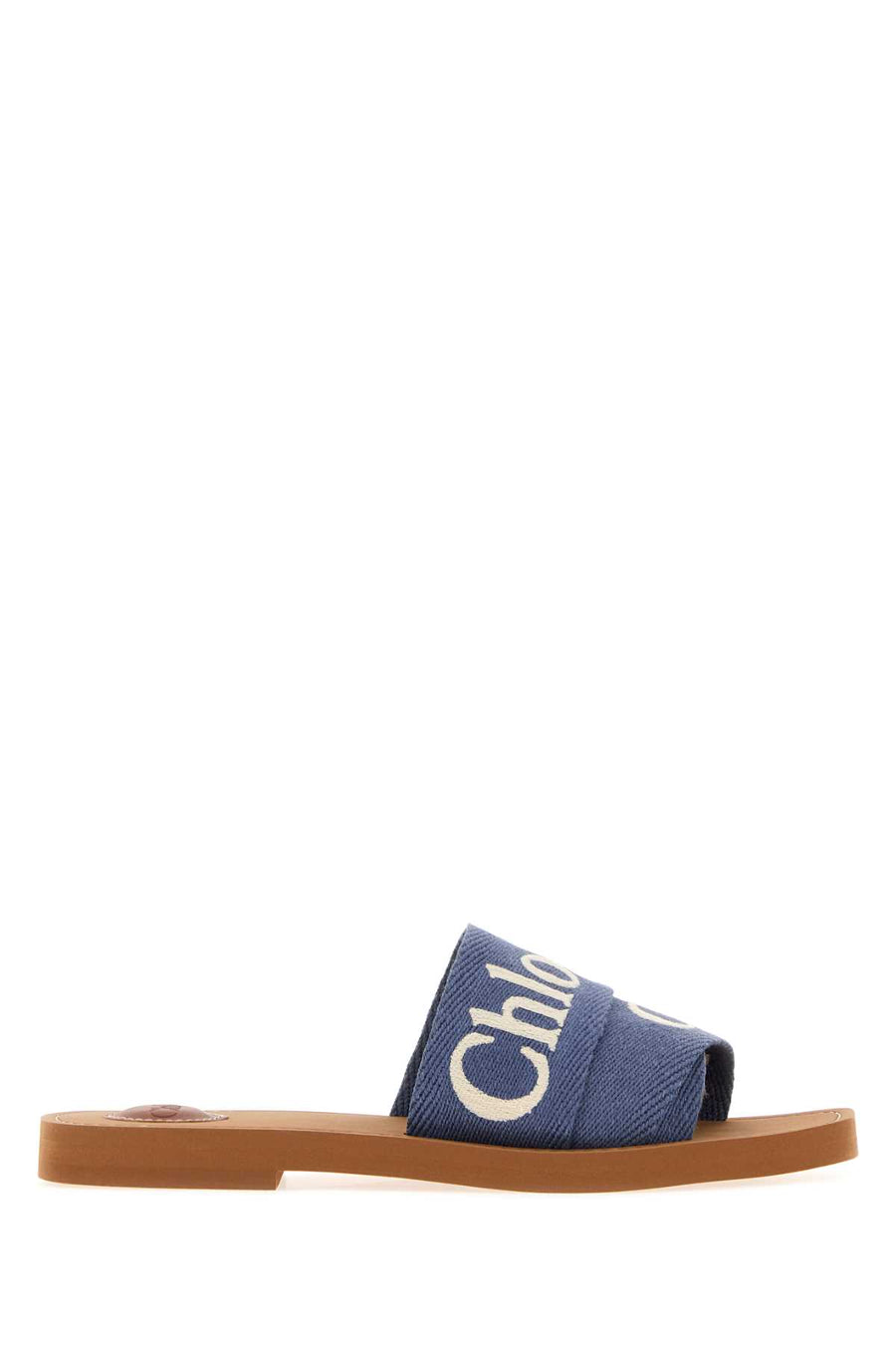 Air Force Blue Linen Woody Slippers Surfingblue Scarpe Con Tacco