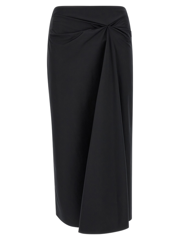 Max Mara 82% cotton skirt in black