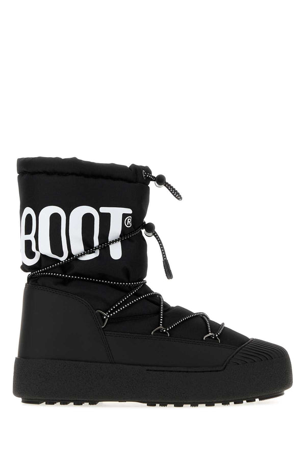 Black Fabric And Rubber Mtrack Ankle Boots Stivali