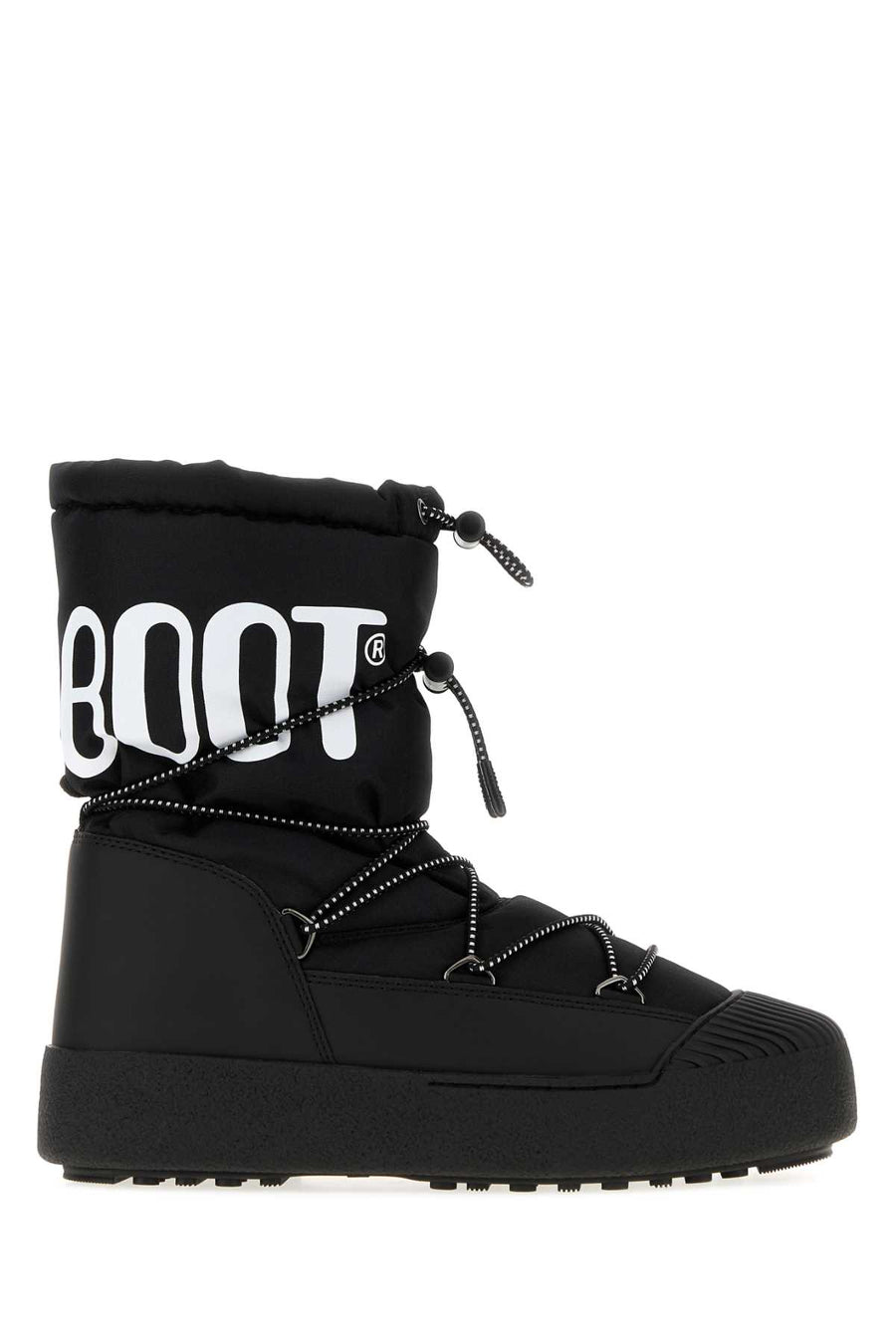 Black Fabric And Rubber Mtrack Ankle Boots Stivali