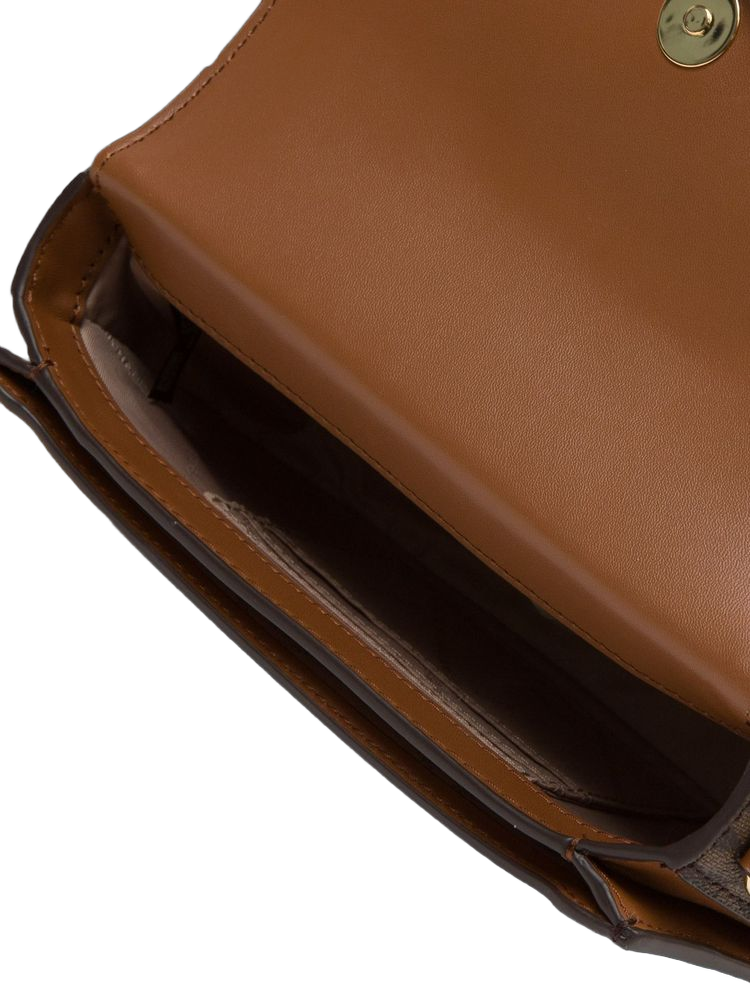Michael Kors 89.4% Coated Canvas crossbody bag in brown