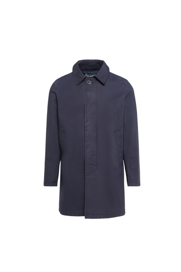 Herno 97% CO - 3% EA coat in navy