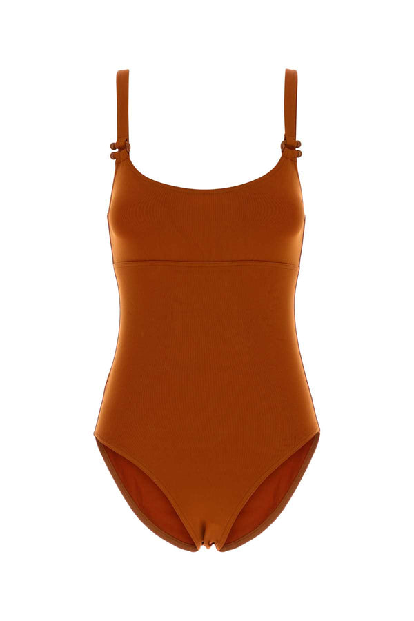 Orange Stretch Nylon Inspiring Swimsuit Rouille Exterior: Elastane Costumi Da Bagno