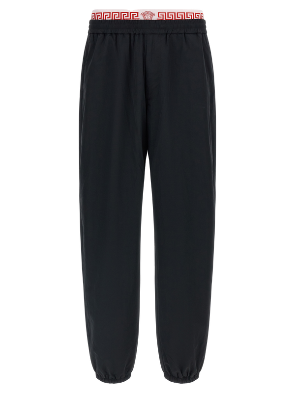 Versace 100% polyamide joggers in black