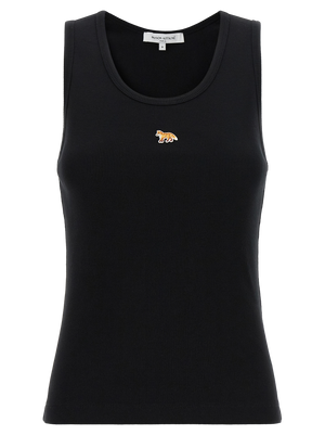 Black Cotton Sleeveles T-Shirt