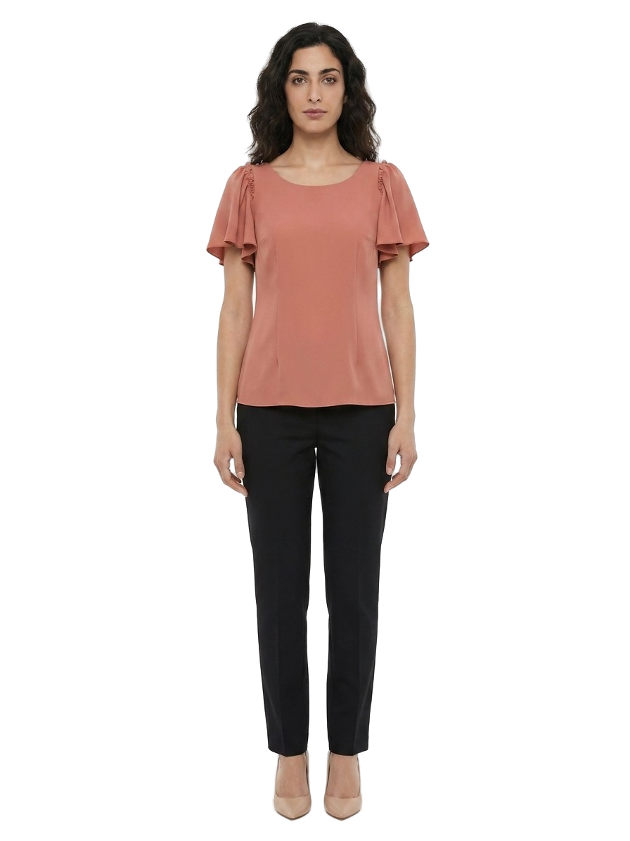 Orange Acetate Blouse